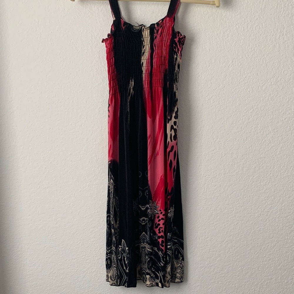 Chic Kids Casual Dress in Red and Black